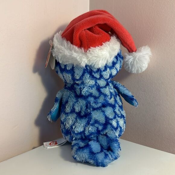 Ty Beanie Baby Owl Icicles with Santa Hat Tags - Picture 3 of 10